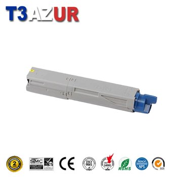 Toner compatible OKI C3300/C3400/C3450/C3600 (43459433/43459329)- Jaune -2 000 pages