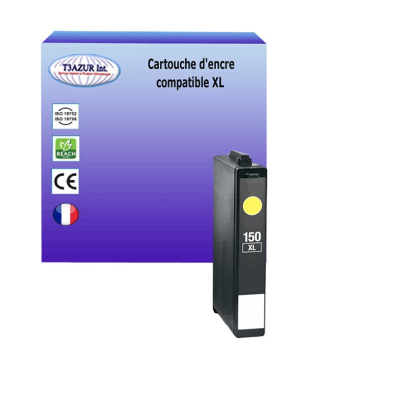 Cartouche compatible Lexmark 150XL (14N1618E/14N1650E/14N1610E) - Jaune- 18ml