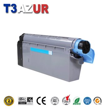 Toner compatible OKI C612 (46507507) - Cyan - 6 000 pages