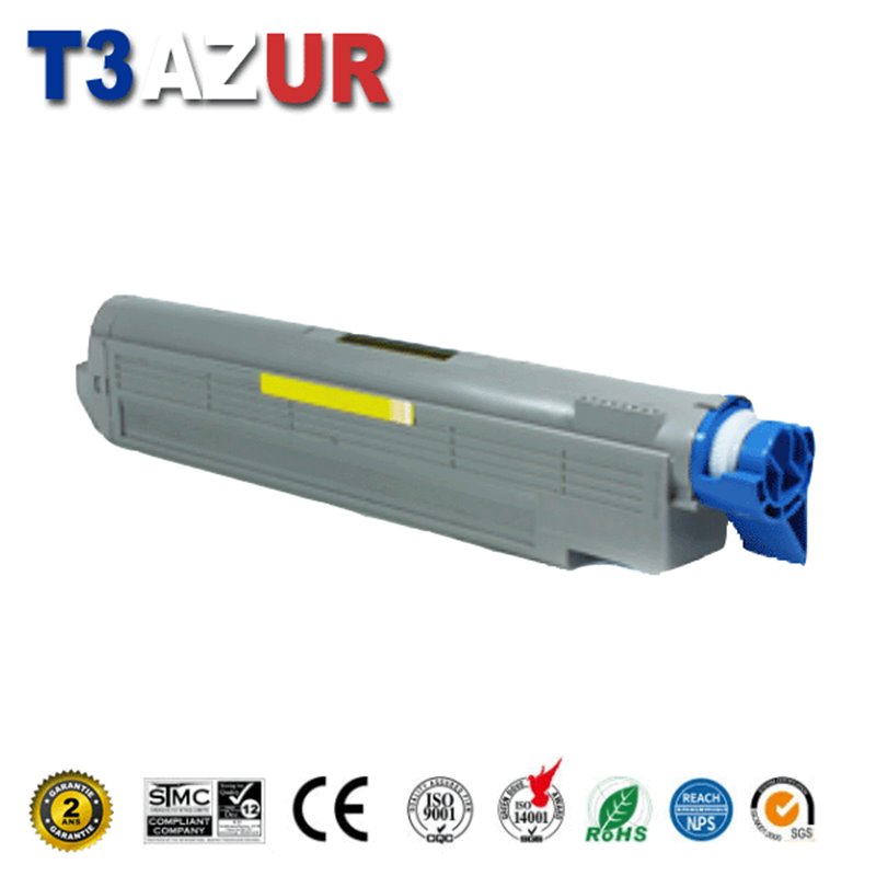 Toner compatible OKI C910- Jaune - 15 000 pages