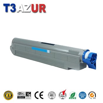 Toner compatible OKI C3520/C3530/MC350/MC360 (43459371) - Cyan- 2 000 pages