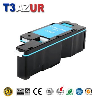 Toner compatible Dell C1660W (593-11129/DWGCP/5R6J0)- Cyan - 1 000 pages