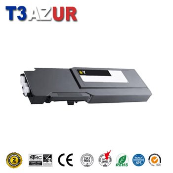 Toner compatible Dell C3760/C3765DNF (593-11120) - Jaune - 9 000 pages