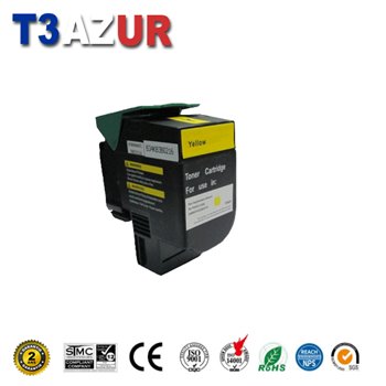 Toner compatible Lexmark C540N/C544DN/X544N (C540H1YG)- Jaune - 2 000 pages