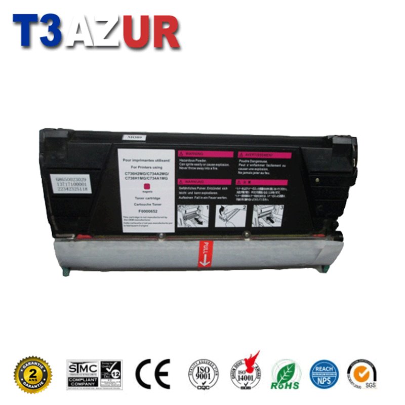 Toner compatible Lexmark C734/C736/X738 (C734A1MG)- Magenta -6 000 pages