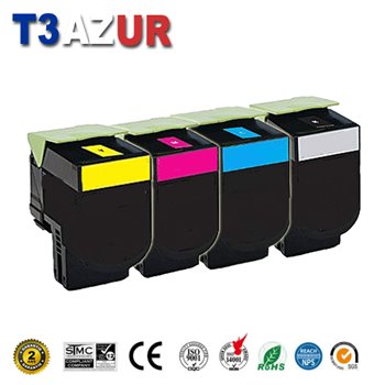 Lot de 4 Toners compatibles Lexmark CS310/ CS410/ CS510