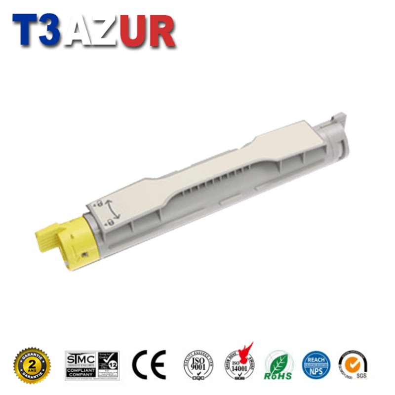 Toner compatible Epson Aculaser C4200 (C13S050242) - Jaune - 8 000 pages