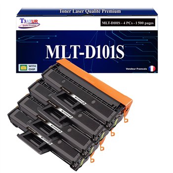 Lot de 4 Toners compatibles avec Samsung ML2160/ SCX3405 (MLT-D101S/SU696A) - 1 500 pages