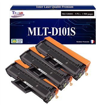 Lot de 3 Toners compatibles avec Samsung ML2160/ SCX3405 (MLT-D101S/SU696A) - 1 500 pages