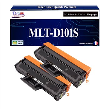 Lot de 2 Toners compatibles avec Samsung ML2160/ SCX3405 (MLT-D101S/SU696A) - 1 500 pages