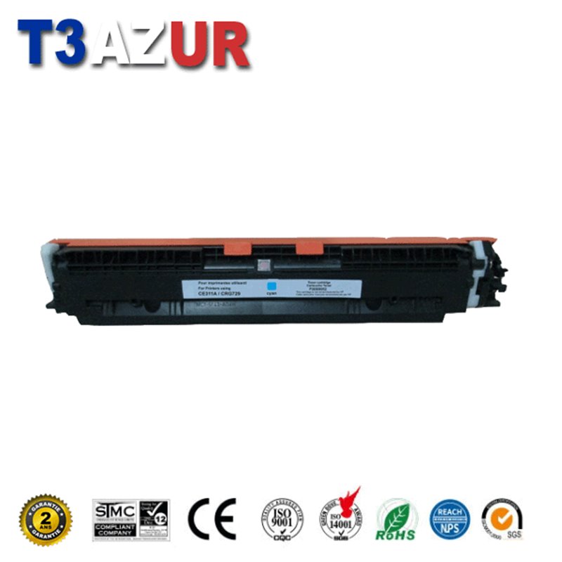 Toner compatible Canon 729 - Cyan - 1 000 pages