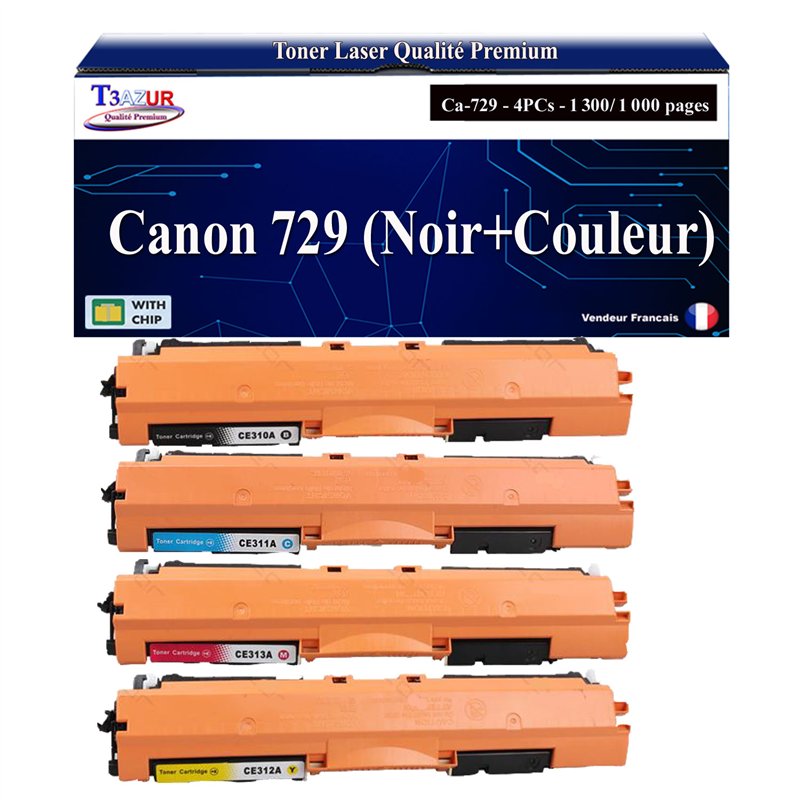 Lot de 4 Toners compatibles avec Canon 729