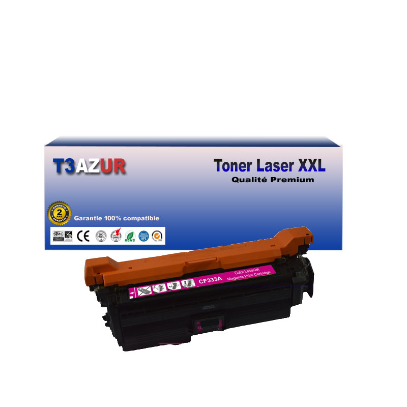 Toner compatible HP CF333A (654A)- Magenta - 15 000 pages