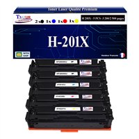 Lot de 5 Toners compatibles HP CF400X/ CF401A/ CF402A/ CF403A
