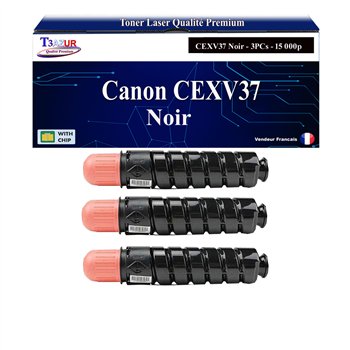 3x Toners compatibles Canon C-EXV37 (2787B002)- 15 000 pages
