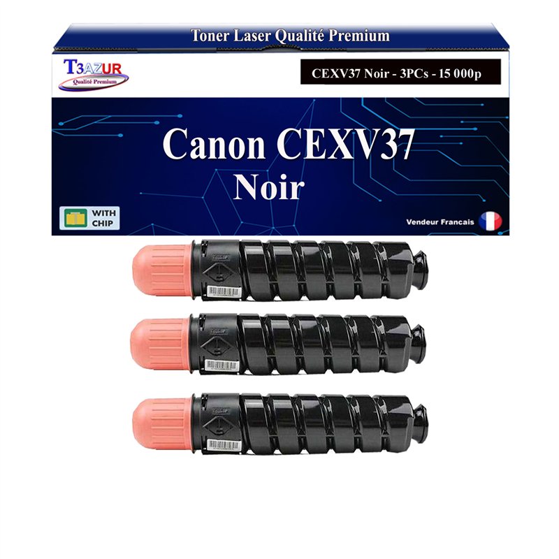 3x Toners compatibles Canon C-EXV37 (2787B002)- 15 000 pages