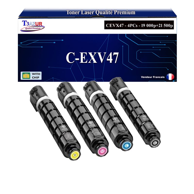 4x Toners compatibles avec Canon C-EXV47