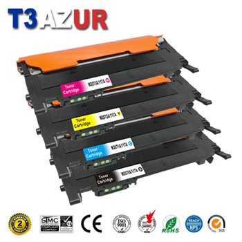 Lot de 4 Toners compatibles HP W2070A (117A) - avec puce