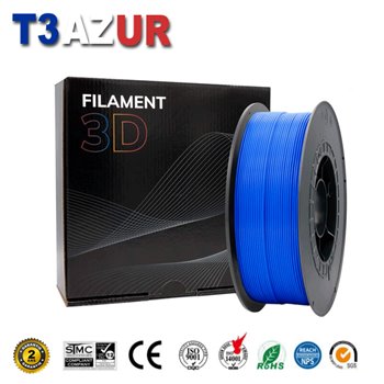 Filament d'imprimante PLA 3D - Diamètre 1.75mm - Bobine 1kg - Couleur Bleu Foncé