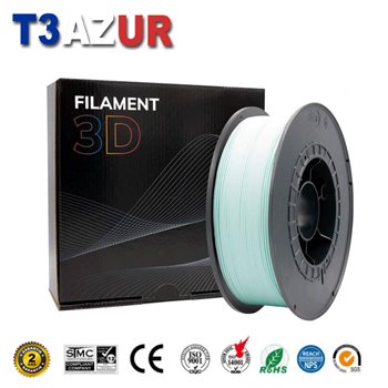 Filament d'imprimante PLA 3D - Diamètre 1.75mm - Bobine 1kg - Couleur écume de mer