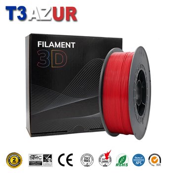 Filament d'imprimante PLA 3D - Diamètre 1.75mm - Bobine 1kg - Couleur Rouge