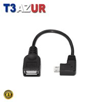 Aisens Câble USB 2.0 OTG Coudé - Type Micro B Mâle-A Femelle - 15cm - Couleur Noir