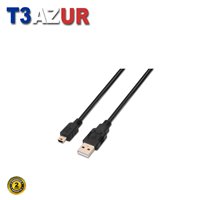Câble USB 2.0 Aisens - Type A Mâle vers Mini B Mâle - 0.5m - Couleur Noir