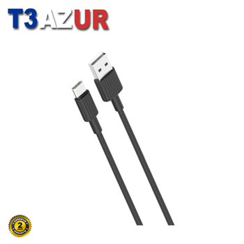Câble XO USB-A Mâle vers Type C - 2.4A - Recharge + Transmission de Données Haut Débit - 1m - Couleur Noir