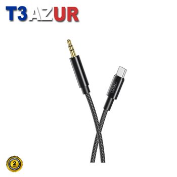 XO Câble Tressé USB-C Mâle vers Mini Jack 3.5mm Mâle - Longueur 1m