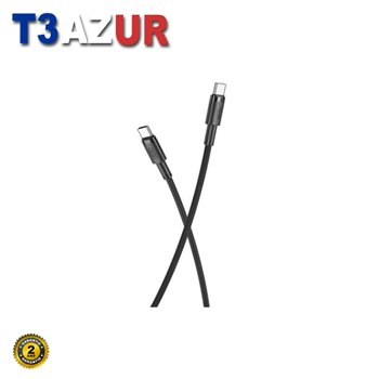 XO Câble Tressé USB-C Mâle vers USB-C Mâle 100W - Charge + Transmission de Données Haut Débit - Longueur 1.50m