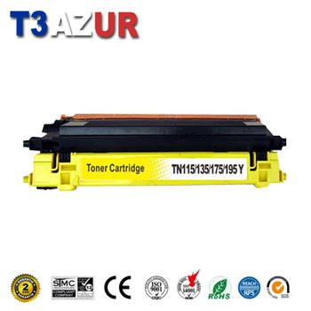 Toner compatible Brother TN130/TN135 - Jaune - 4 000 pages