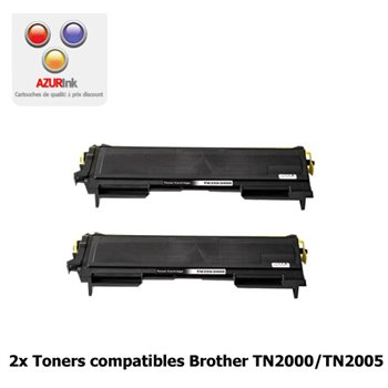 Lot de 2 Toners compatibles Brother TN2000/ TN2005