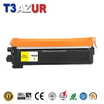 Toner compatible Brother TN230 - Jaune - 1 400 pages