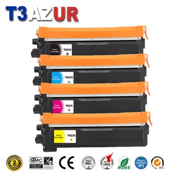 Lot de 4 Toners compatibles Brother TN230