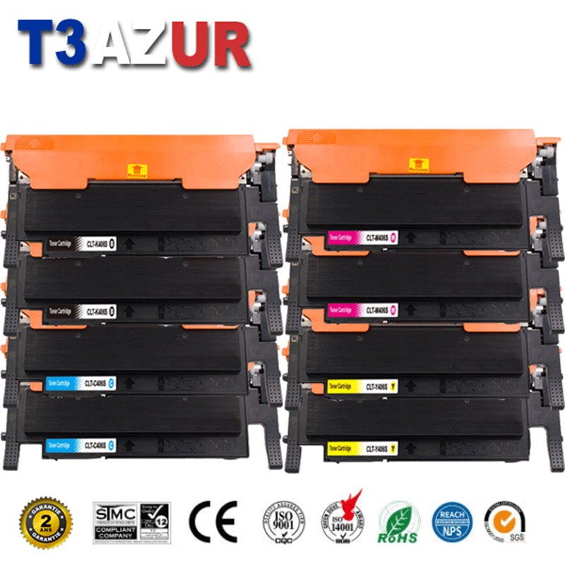 Lot de 8 Toners compatibles Samsung CLP360/ CLX3305