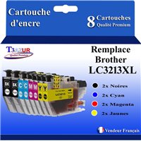 Lot de 8 Cartouches compatibles Brother LC3213 / LC3211XL