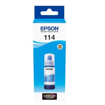 Epson 114 Cyan - Bouteille d'encre pigmentée originale C13T07B240