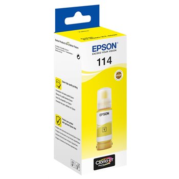 Epson 114 Jaune- Bouteille d'encre pigmentée originale  C13T07B440