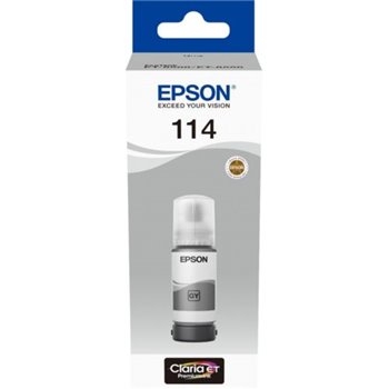 Epson 114 Gris- Bouteille d'encre pigmentée originale  C13T07B440