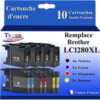 Lot de 10 Cartouche compatible Brother LC1240 / LC1280XL