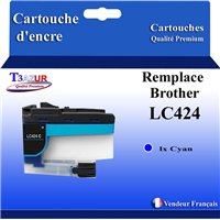 Cartouche compatible Brother LC424 (LC424C) Cyan