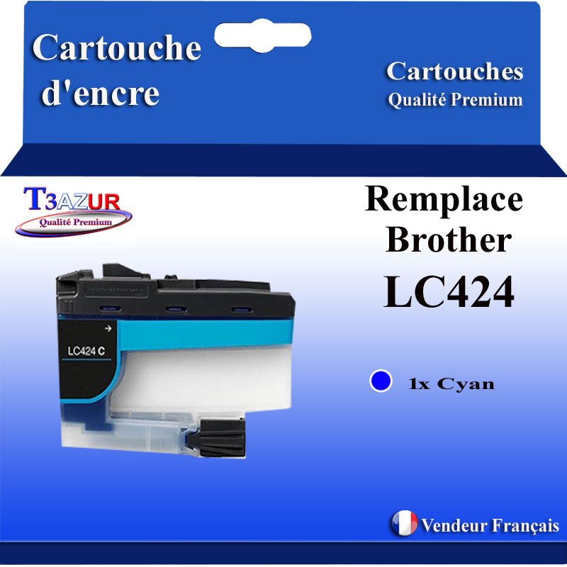 Cartouche compatible Brother LC424 (LC424C) Cyan