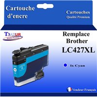 Cartouche compatible Brother LC427XL (LC427XLC) Cyan