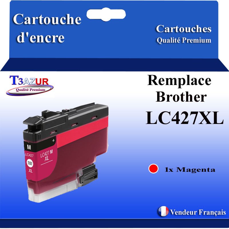 Cartouche compatible Brother LC427XL (LC427XLM) Magenta