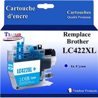 Cartouche compatible Brother LC422XL (LC422XLC) Cyan