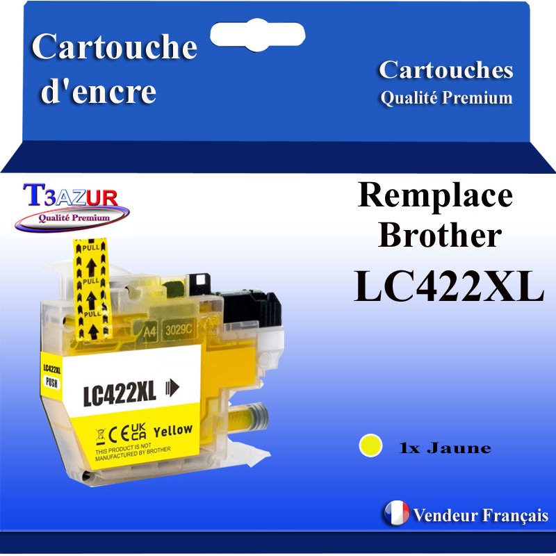 Cartouche compatible Brother LC422XL (LC422XLY) Jaune