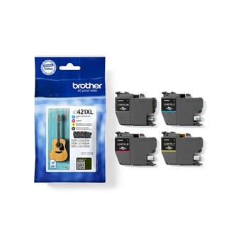 Original - Lot de 4 Cartouches Brother LC421XL (LC421XLVAL)