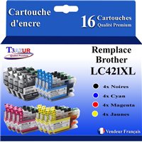 Lot de 16 Cartouches compatibles Brother LC421XL