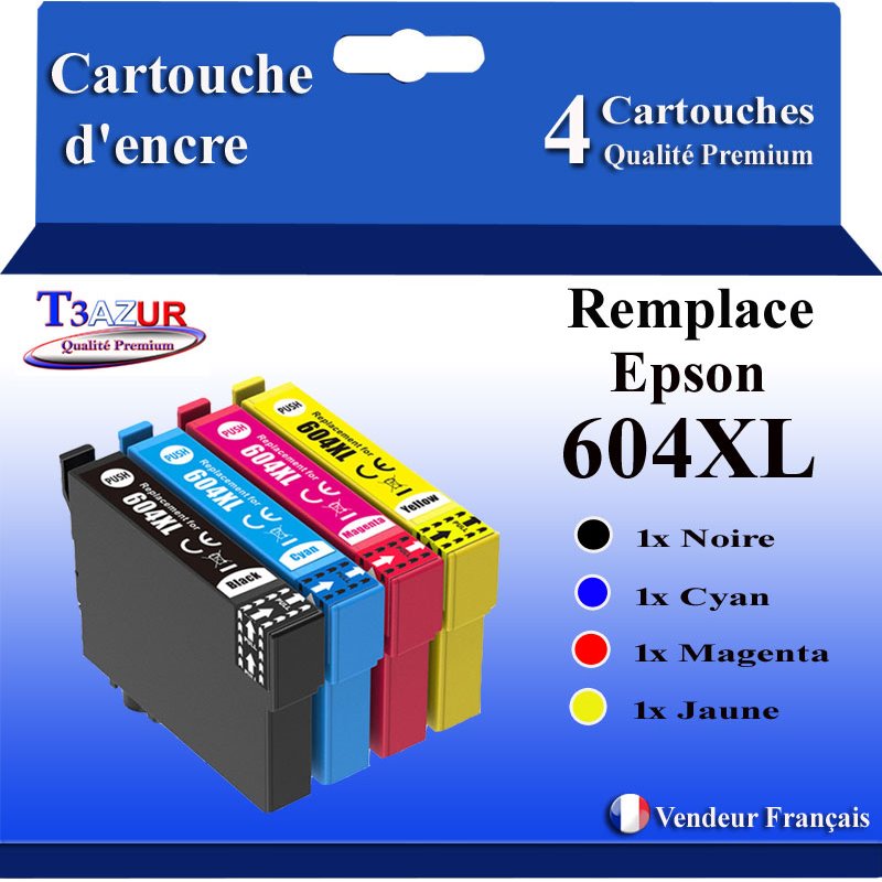 Lot de 4 Cartouches compatibles Epson 604XL