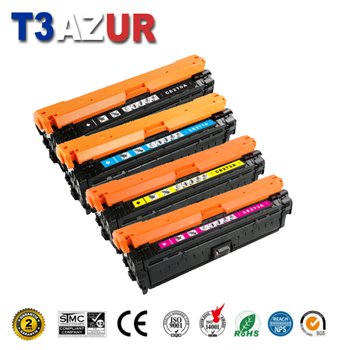 4x Toner compatible HP CE270/1/2/3A (650A)